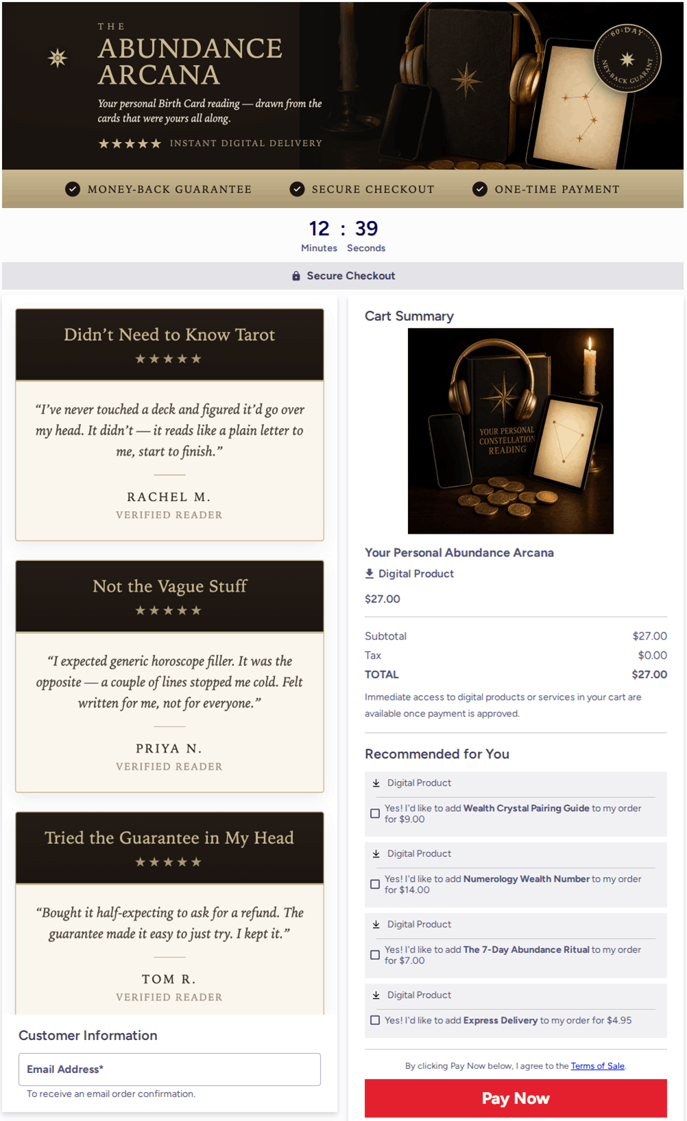 Abundance Arcana Checkout